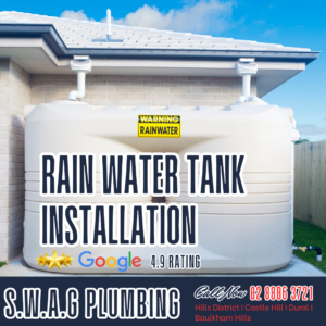 Rain water tank supply and installation The Hills & Hawkesbury